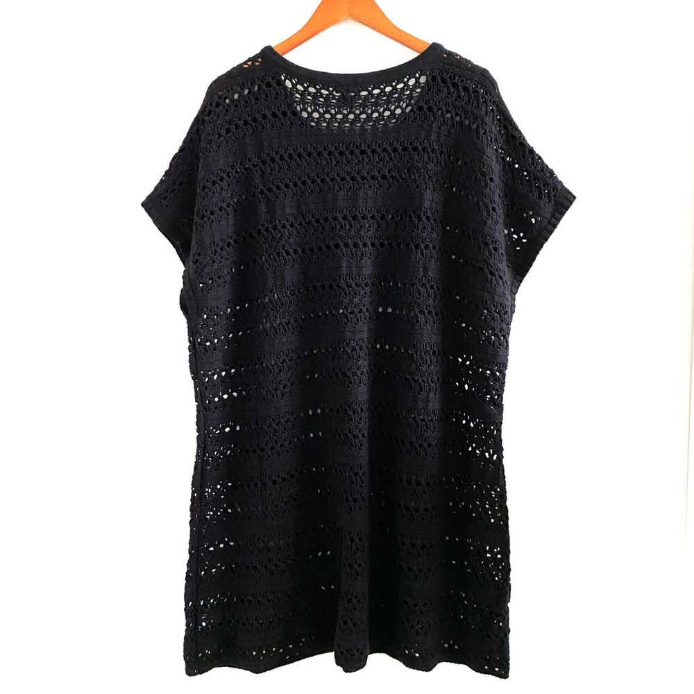 Torrid Mini Crochet Short Sleeve Cover-Up Beach Dress - Picture 7 of 15